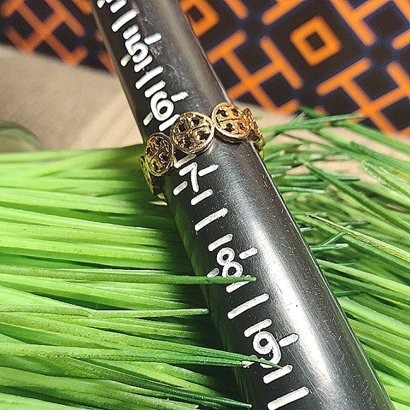 Tory Burch Monogram Gold Ring - Picture 7 of 9